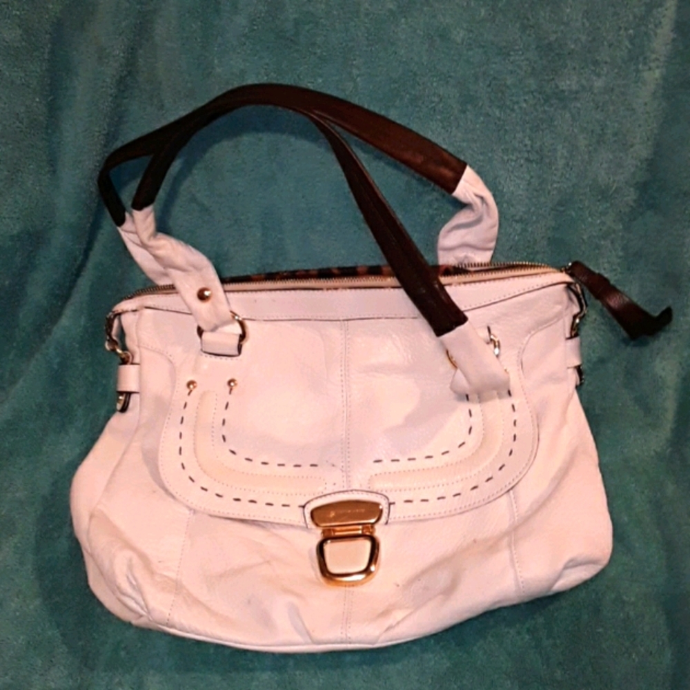 Makowsky White Shoulder Purse